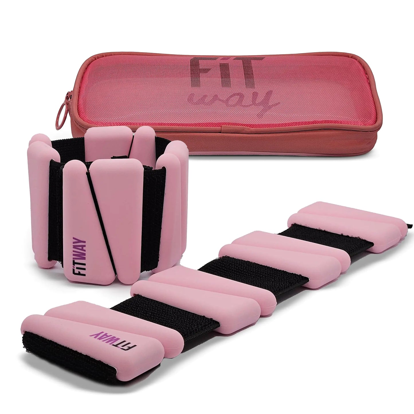 Adjustable Silicone Ankle & Wrist Weights 1 pair 2 lbs