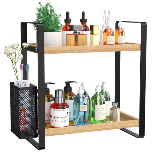 LEMIKKLE Bathroom Counter Organizer with Basket